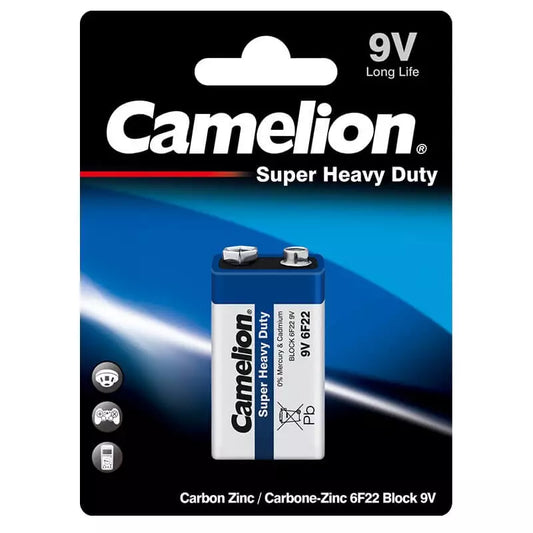 Camelion super heavy duty batteries – 6F22 9V (12 batteries)