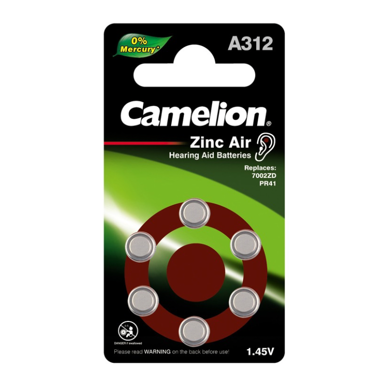 Camelion Hearing Aid Battery: A312 BP6