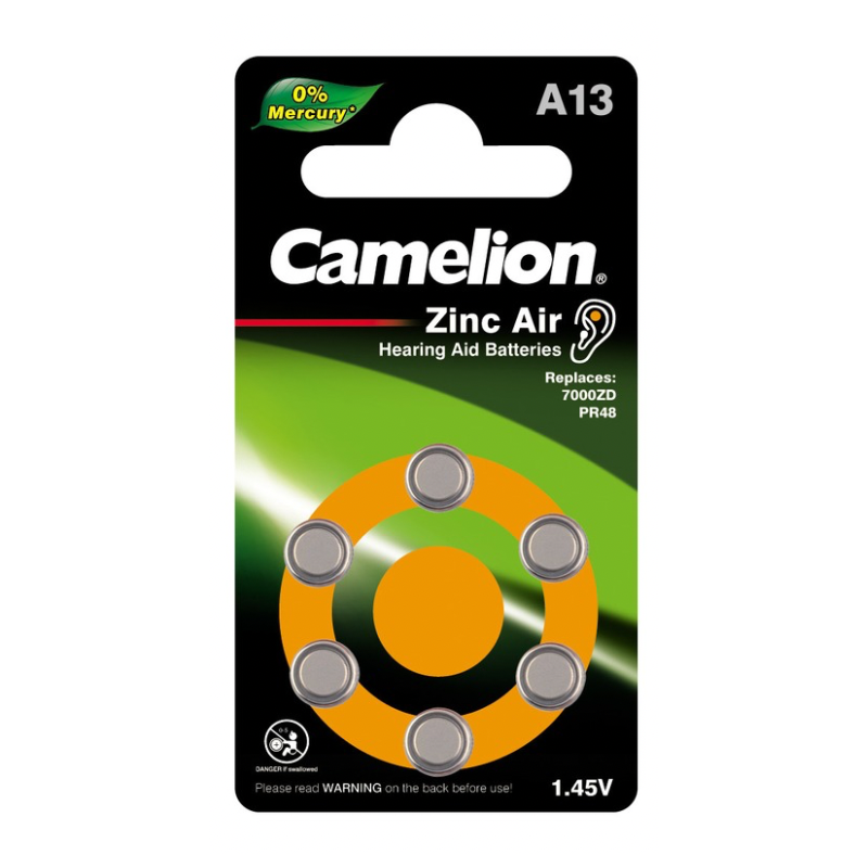 Camelion Hearing Aid Battery: A13 BP6