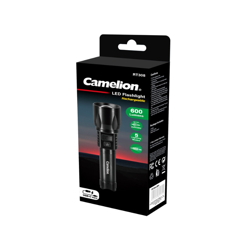 camelion rechargeable led flashlight Rechargeable Aluminium Flashlight RT308