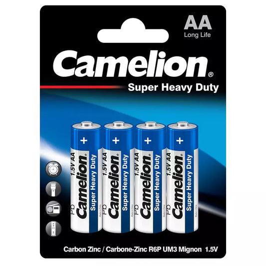 Camelion super heavy duty batteries – AA4 (4 batteries)
