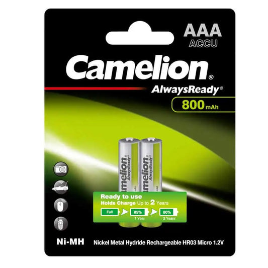 Camelion rechargeable AAA 2 Batteries – 800 mAh