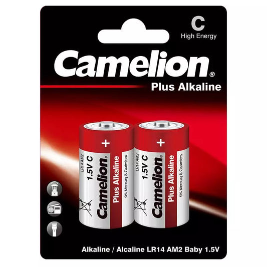Camelion plus alkaline C size batteries – LR14 (2 batteries)