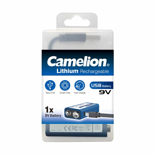 Lithium Rechargeable Battery 9V - 5000 mWh