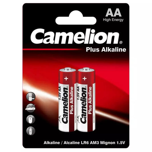 Camelion plus alkaline batteries – AA2 (2 batteries)