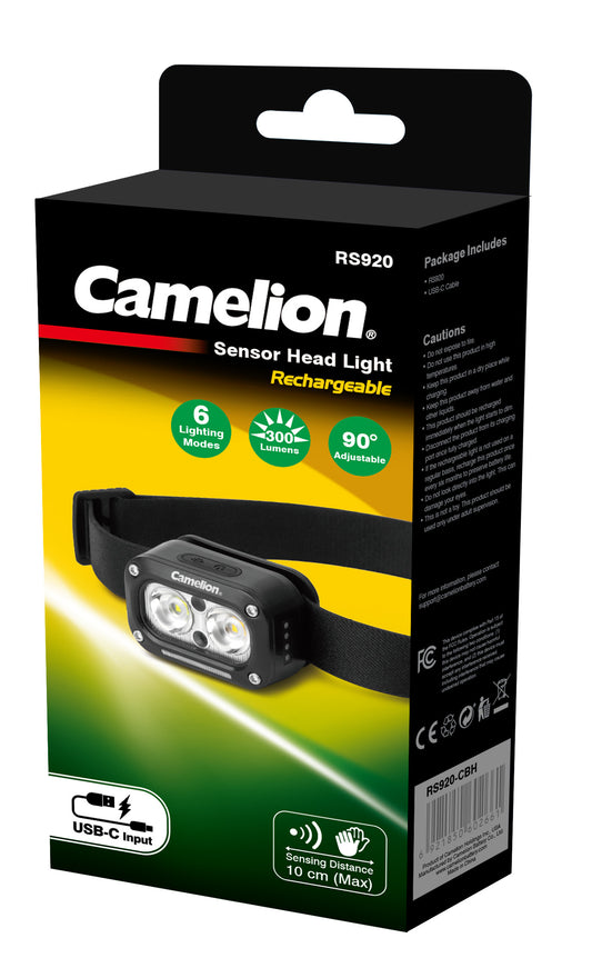 Rechargeable Sensor Head Light RS920