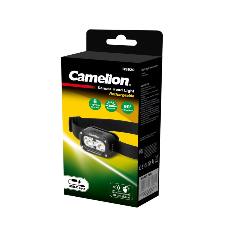 Rechargeable Sensor Head Light RS920